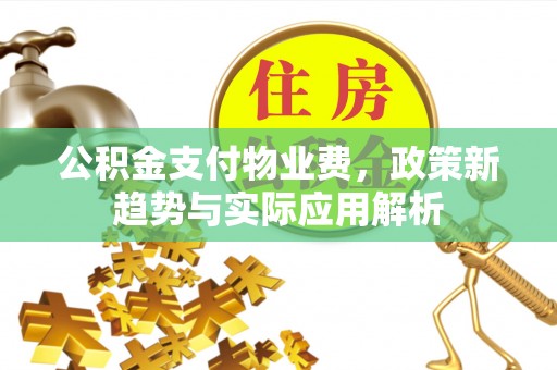 德昌公积金支付物业费，政策新趋势与实际应用解析