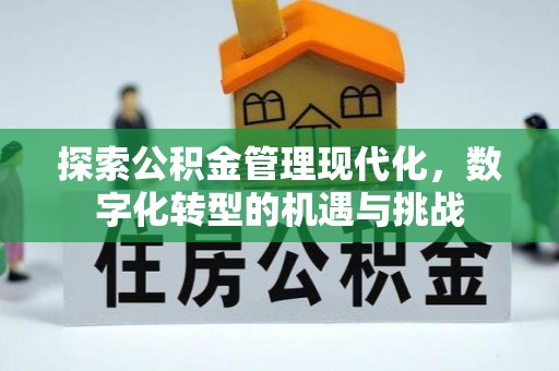 德昌探索公积金管理现代化，数字化转型的机遇与挑战
