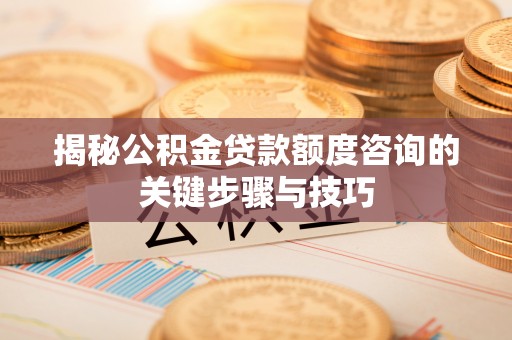 德昌揭秘公积金贷款额度咨询的关键步骤与技巧